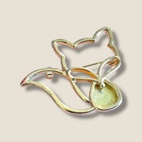 Image 1 of Broche Renard cuir 
