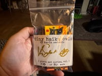Image 1 of Kevin Seconds - Tiny Haiku Owls / 3-Piece Micro Art Set Series, Vol. 1 / #25 of 30 