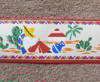 Image 4 of 1940s Vintage Trimz Wallpaper Borders Rolls - Retro Mexican 1950s kitsch Cactus California