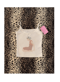 Bjork white button tank 