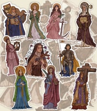 Image 1 of Female saint stickers