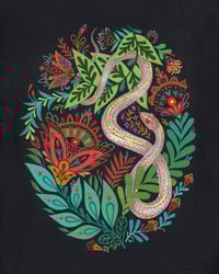 Image 2 of Thistle in gold oval frame