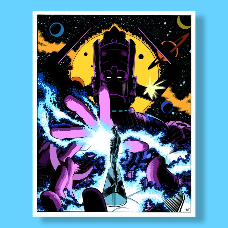 Image of Galactus + Silver Surfer - 19" x 24" Signed Print