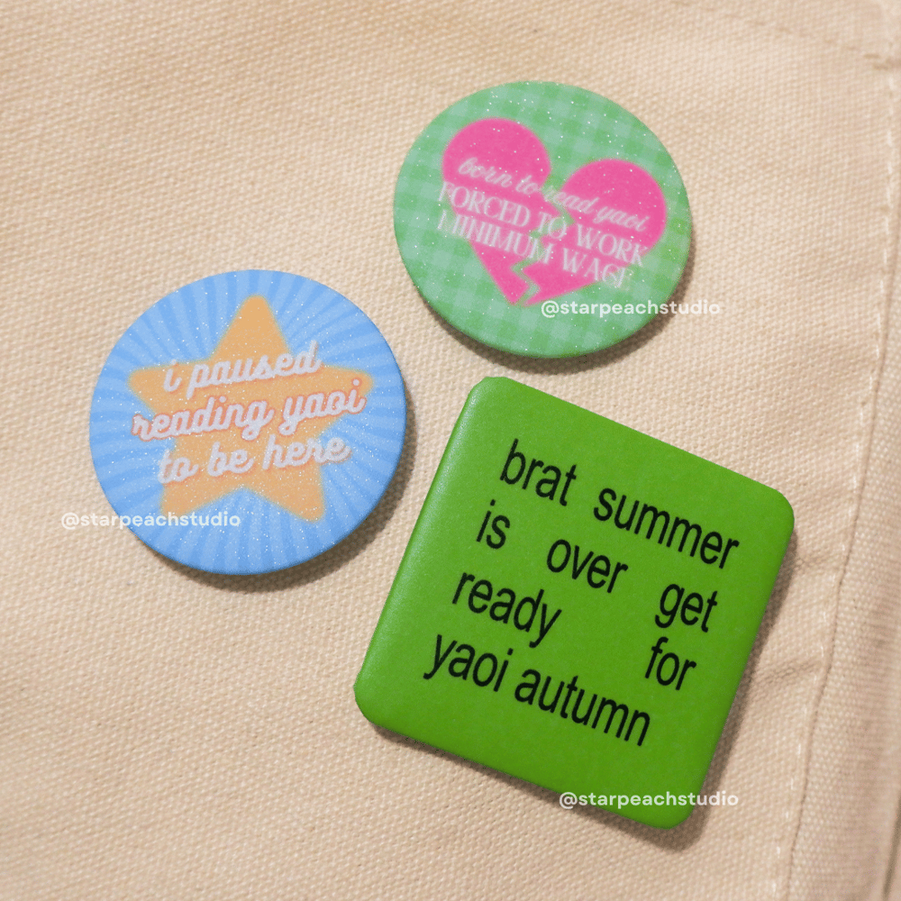 Image of š yaoi trinket button pins