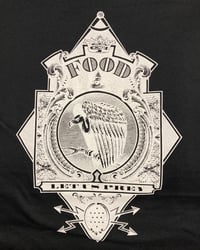 Food T-Shirt Negative print on Black Cloth