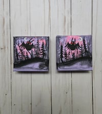 Image 1 of Purple Mothman 4 Canvas
