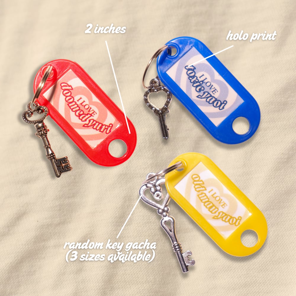 Image of 🎀 i<3yaoi/yuri keyrings