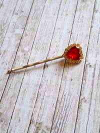 Image 3 of Red Hearts Bobby Pins Set of 2