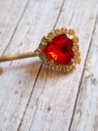Image 4 of Red Hearts Bobby Pins Set of 2