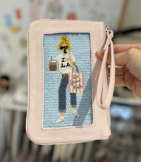 Image 1 of Canvas Wristlet/Clutch