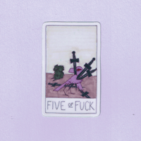 Five of Fuck Sticker