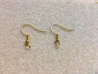 Image 5 of Gold Plated Surgical Steel Ball and Coil Hook Earwires 22 ga 20 pairs F230