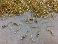 Image 6 of Gold Plated Surgical Steel Ball and Coil Hook Earwires 22 ga 20 pairs F230