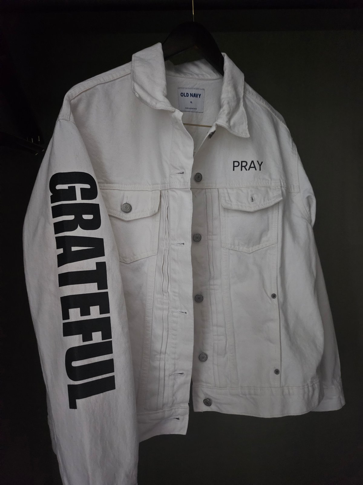 Image of WHT x BLK GRATEFUL Denim Jacket