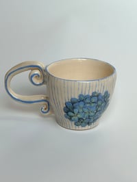 periwinkle hydrangea mug