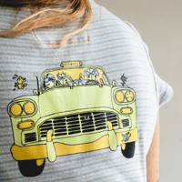Image 2 of Cab Creatures on Striped Tee