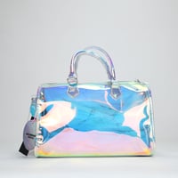 Image 3 of Like Dreams Iced Out Hologram Clear Satchel Crossbody Bag, Hologram