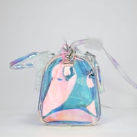 Image 7 of Like Dreams Iced Out Hologram Clear Satchel Crossbody Bag, Hologram