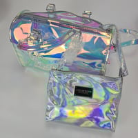 Image 12 of Like Dreams Iced Out Hologram Clear Satchel Crossbody Bag, Hologram