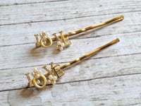 Image 5 of Love Bobby Pins set of 2