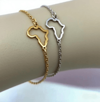 Image 9 of African Map Bracelet With Link Chain