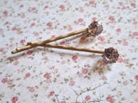 Image 3 of Pearls and Rhinestones Bobby Pins set of 6