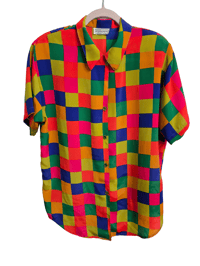 Image 1 of Impressions Colorful Button-up 