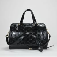 Image 1 of Michael Kors Mason Medium Logo Embossed Duffle Satchel - Black