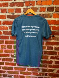 Image 2 of Dark Blue Arthur Ashe Quote T-Shirt