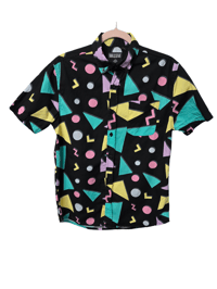 Image 1 of Men's 80s print Size S Button-Up
