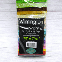 Image 2 of 2.5" STRIPS - Mini Dots Batvian Jewels by Wilmington Prints Batiks