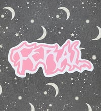 Image 2 of Pink "Feral" Sticker