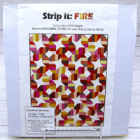 Image 1 of 2.5" STRIPS - Strip It: Fire Centennial Solids Quilt Kit by Nancy Rink Designs For Marcus Fabrics