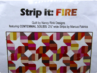 Image 2 of 2.5" STRIPS - Strip It: Fire Centennial Solids Quilt Kit by Nancy Rink Designs For Marcus Fabrics