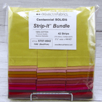 Image 6 of 2.5" STRIPS - Strip It: Fire Centennial Solids Quilt Kit by Nancy Rink Designs For Marcus Fabrics