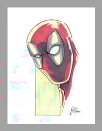 Deadpool Headshot Drawing 