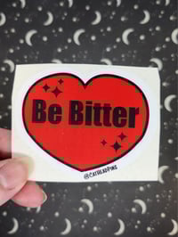 Red "Be Bitter" Heart Sticker