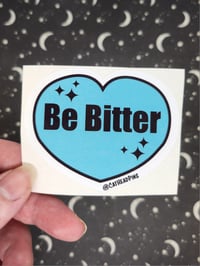 Blue "Be Bitter" Heart Sticker