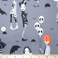 Image 4 of BTY - Going Goth By De Leon Fabrics for Alexander Henry 2018 Haunted House collection 