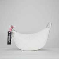 Image 3 of Like Dreams Cassie Quilted Crossbody Sling Bag - White