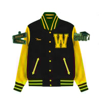 Image 1 of WESTINGHOUSE LETTERMAN JACKET (BLACK & YELLOW)