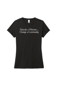 Image 2 of Educate a Woman ... Change a Community - Ladies Crew Neck Tee