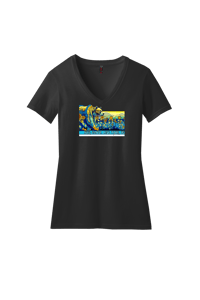 Image 2 of "Hope for Ukraine" Ladies V-Neck Tee - Supports Children in Crisis