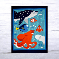 Disney Finding Dory Quilt Panel Licensed By Springs Creative Fabrics Quilt Panel 
