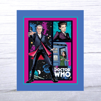 Image 1 of BBC Doctor Who Telephone Box Quilt Panel Licensed Springs Creative Fabrics Quilt Panel