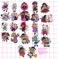 Touhou Project Yuri Stickers