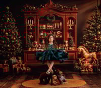 Image 7 of 2025- OCTOBER. 19TH,   CHRISTMAS INDOOR MINI SESSION BALERINA/ RED CHRISTMAS CABINET| RETAINER