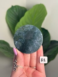 Image 11 of CHOOSE YOUR OWN MOSS AGATE DISK -INDIA- LOT 2