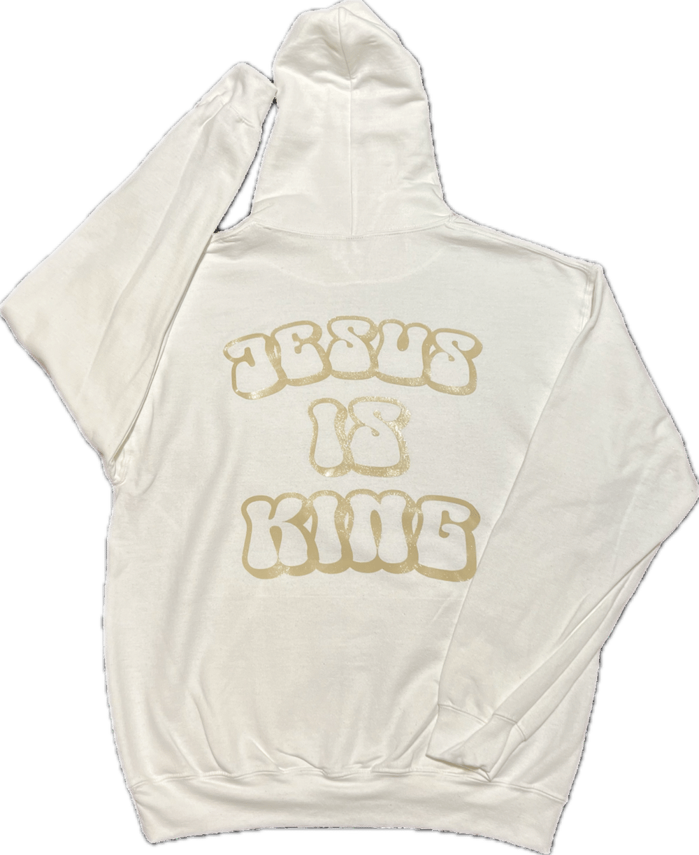 Sparkling Gold On White JIK Hoodie/Crewneck