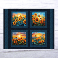 Sunflower Sunrise By MDG Fabrics Quilt Panel 